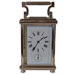 Antique Striking Sliver Plated Carriage Clock