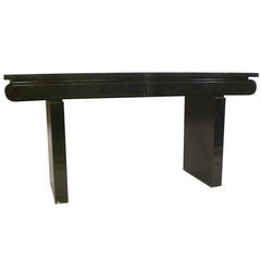 Mid-Century Black Lacquer Console 5