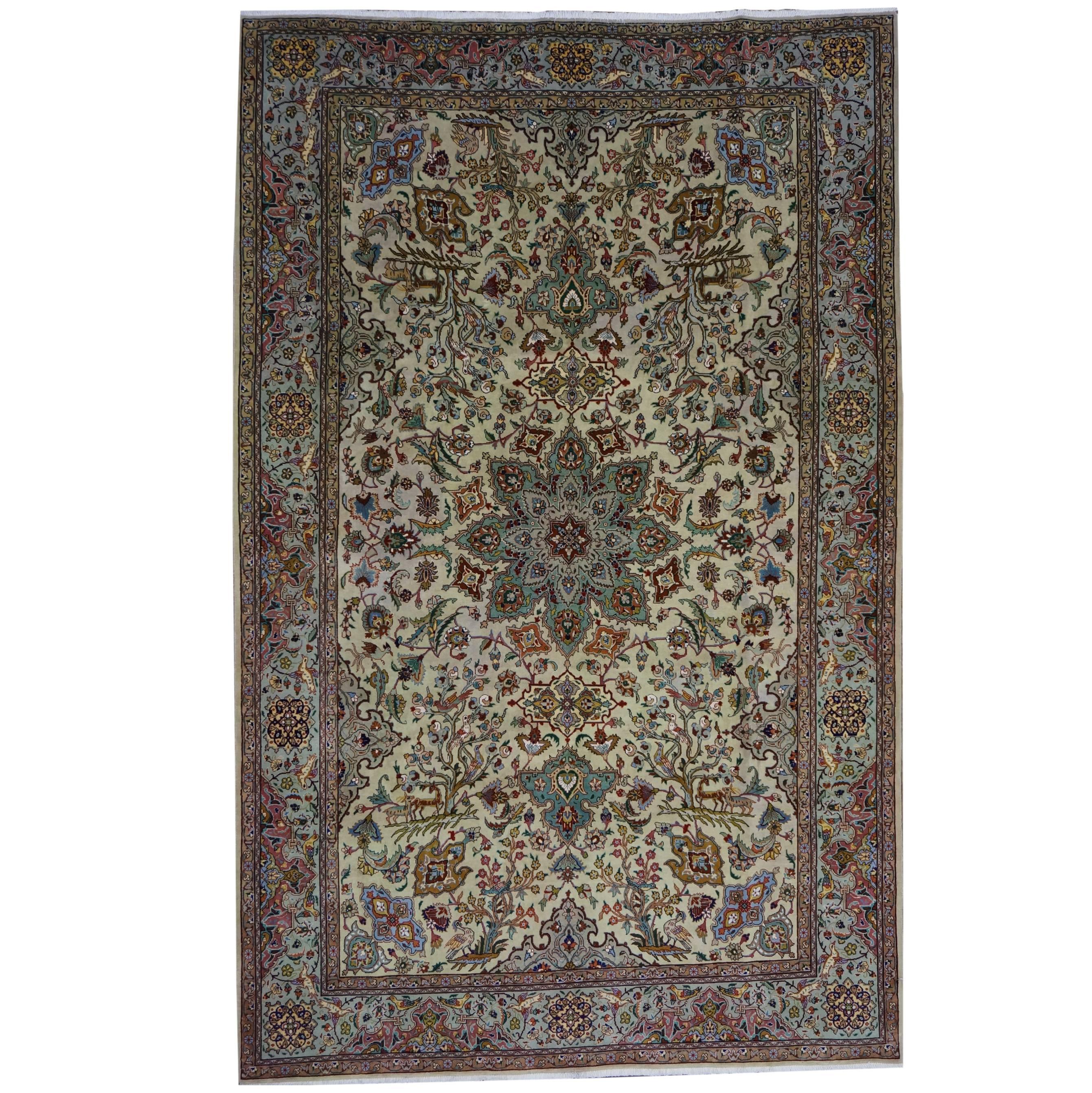 Persian Tabriz Masters 20th Century Oriental Rug For Sale