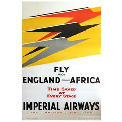 Set of Three Original 1932 Art Deco Posters by Lee-Elliott for Imperial Airways