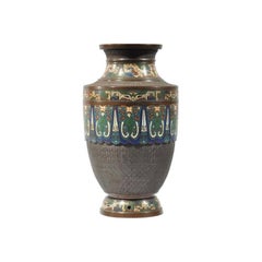 Japanese Bronze and Champlevé Vase