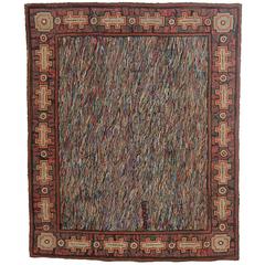 Large Abstract Hooked Rug