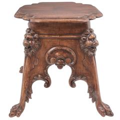 Fabulously Carved Lion Table