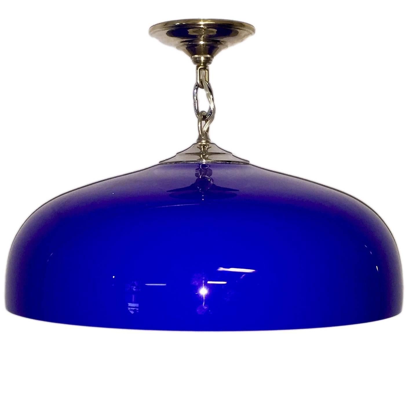 Mid-Century Swedish Glass Pendant Light Fixture For Sale