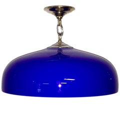 Used Mid-Century Swedish Glass Pendant Light Fixture