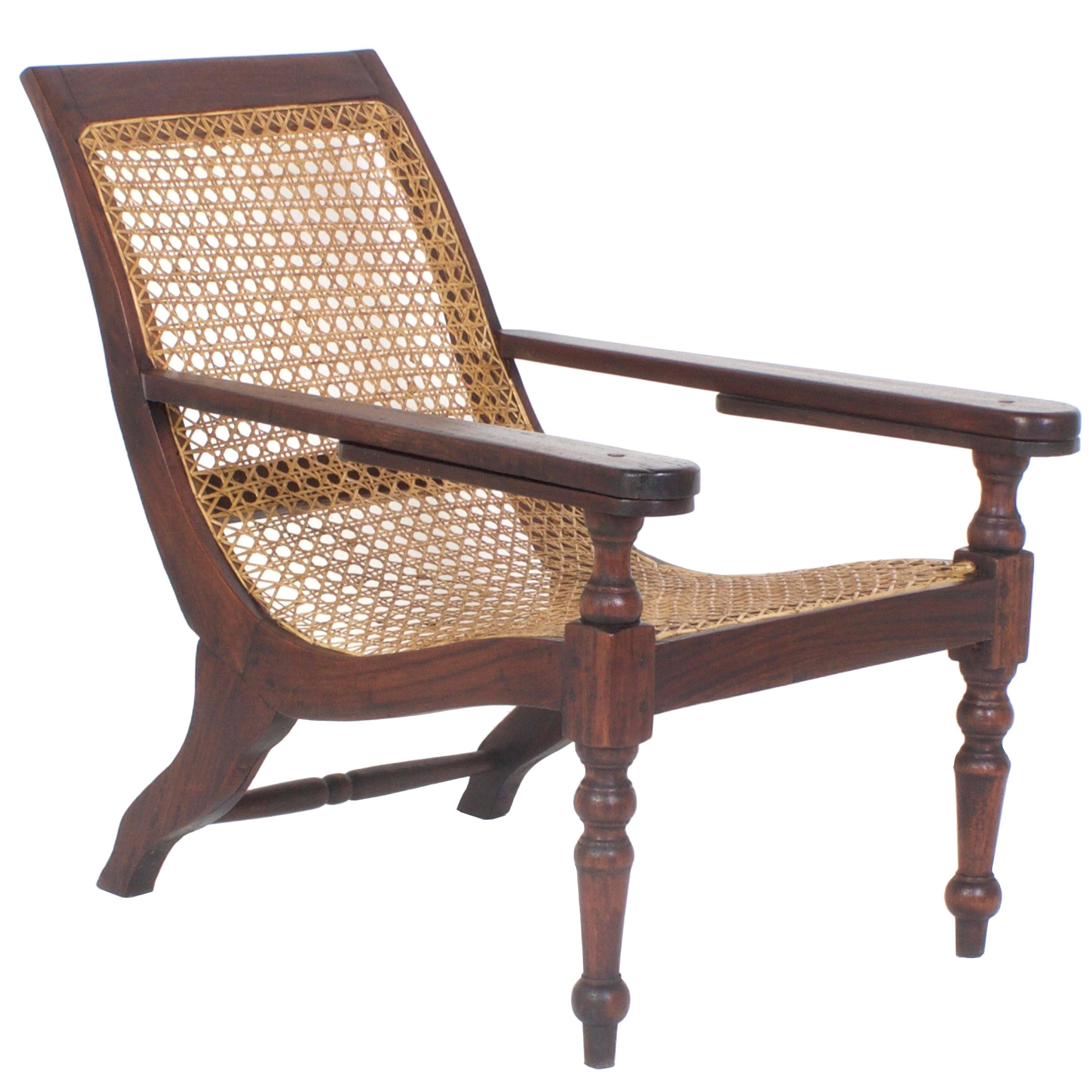 British Colonial Antique Child's Campaign Plantation Chair
