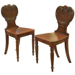 Pair of Mahogany Hall Chairs 5