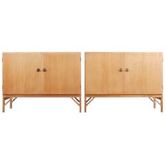 Børge Mogensen Pair of Oak Cabinets for FDB Møbler, 1960s