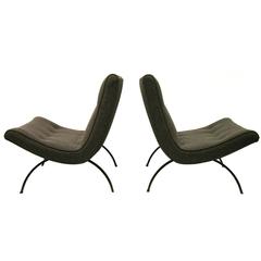 Pair of Milo Baughman Scoop Chairs