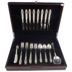 Sovereign Old by Gorham Sterling Silver Flatware Set 42 Pieces Stylized Acorn