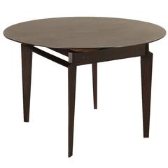 Extendable Rosewood Veneered Round Table Designed by Edmondo Palutari for Dassi