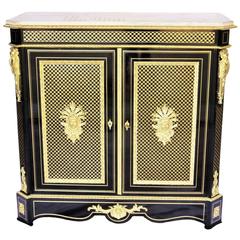 French Napoleon III Boulle Cabinet Signed by Henri Picard