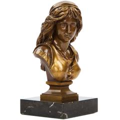 Eugène Aizelin Sculpture en bronze Buste de Mignon:: Barbedienne