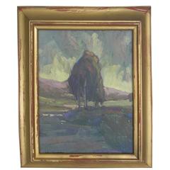 Original Oil Painting by William Dorsey California Landscape, circa 1950 4