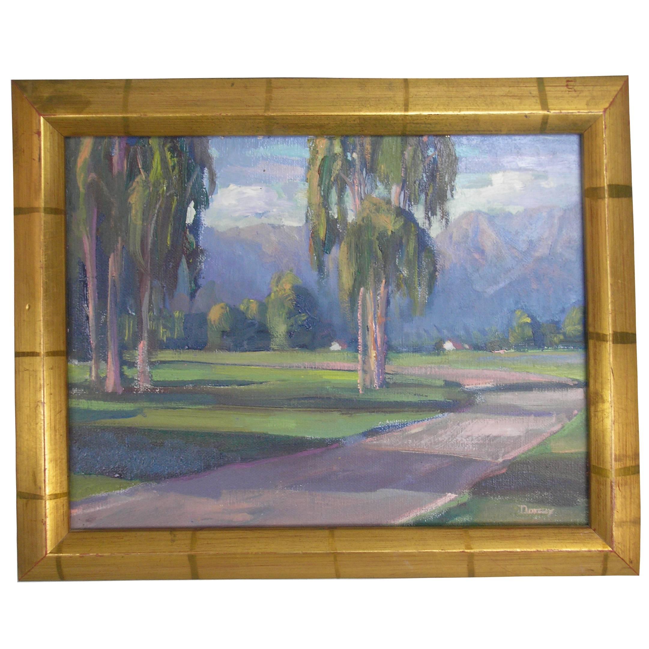Original Oil Painting by William Dorsey of a California Landscape For Sale