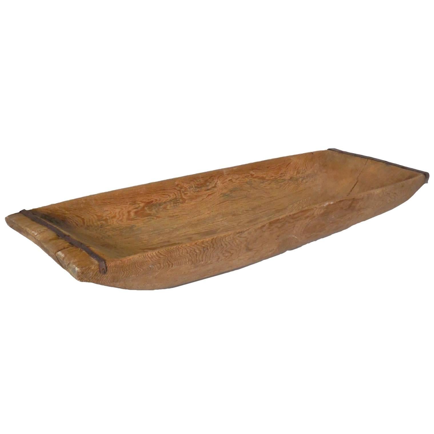 Large-Scale 19th Century Swedish Dough Bowl