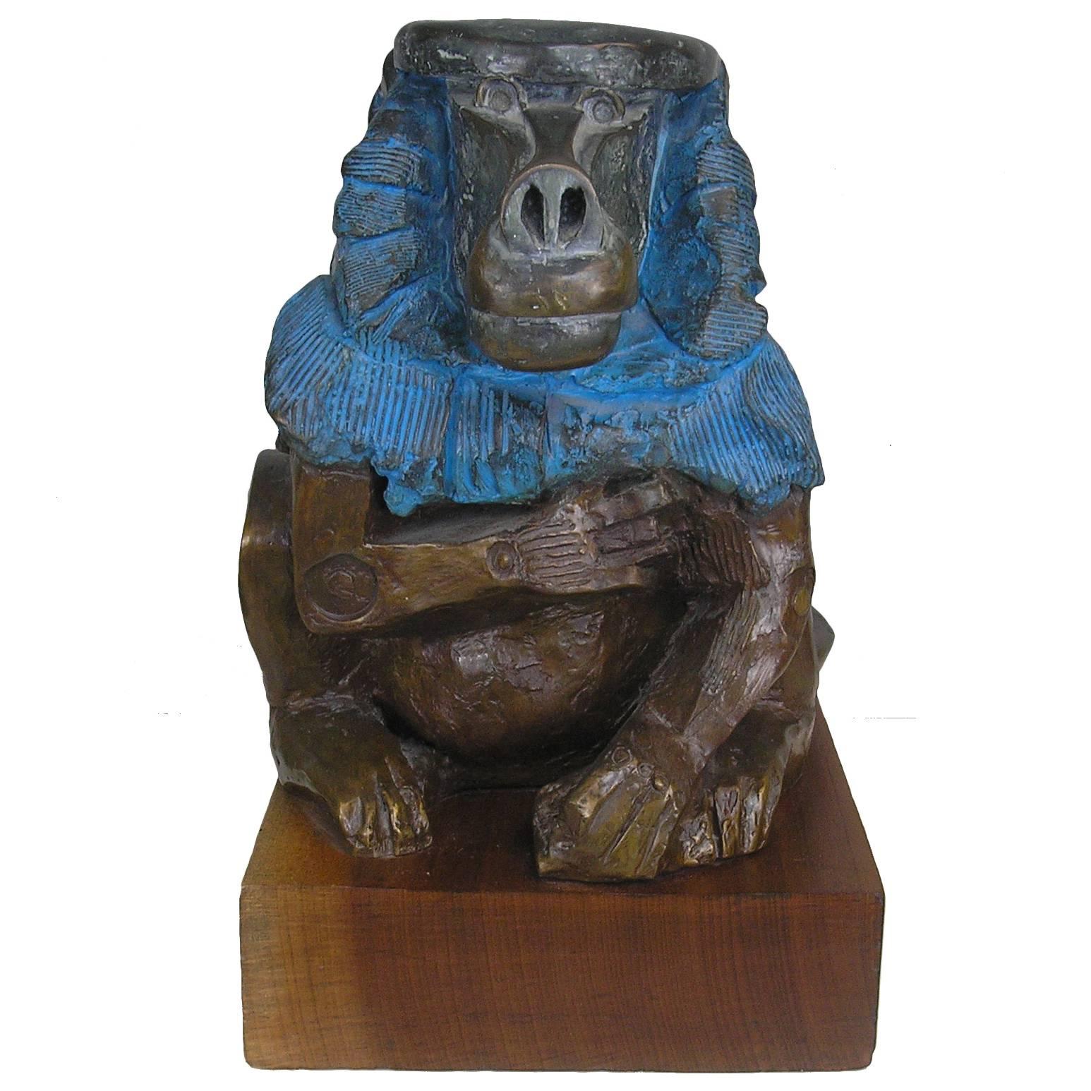 "Baboon" Bronze Sculpture by Eleizer Weishoff 16/99