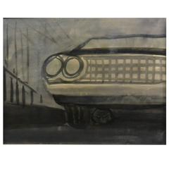 Vintage Watercolor of a City Cat 7