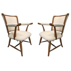 Pair of 1950s French Country Armchairs 10