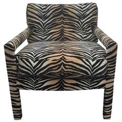 Sexy Tiger Striped Parsons Chair