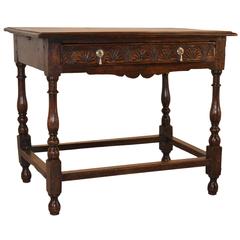 18th Century English Oak Side Table