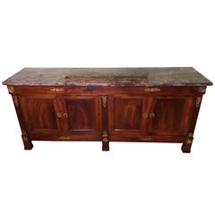 French First Empire Sideboard with Original Marble Top
