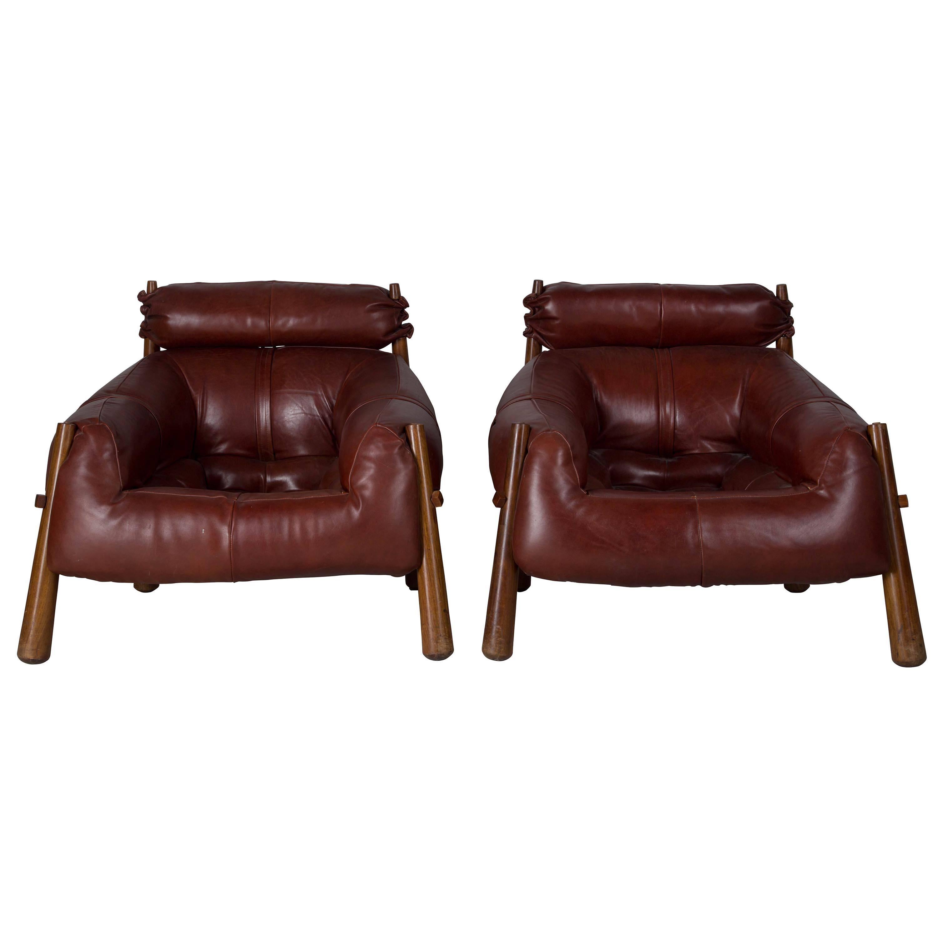 Brazilian Leather Armchairs