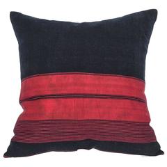 Late 19th-Early 20th Century Afghan Waziri Shawl Pillow