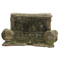 Vintage Cast Stone Ionic Garden Capital 