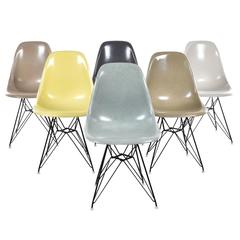 Set of Six Eames DSR Herman Miller USA Dining Chairs