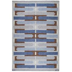 Mary Sandberg, Flat-Weave Rug, Klockargårdens Hemslöjd, Sweden, circa 1960s 7
