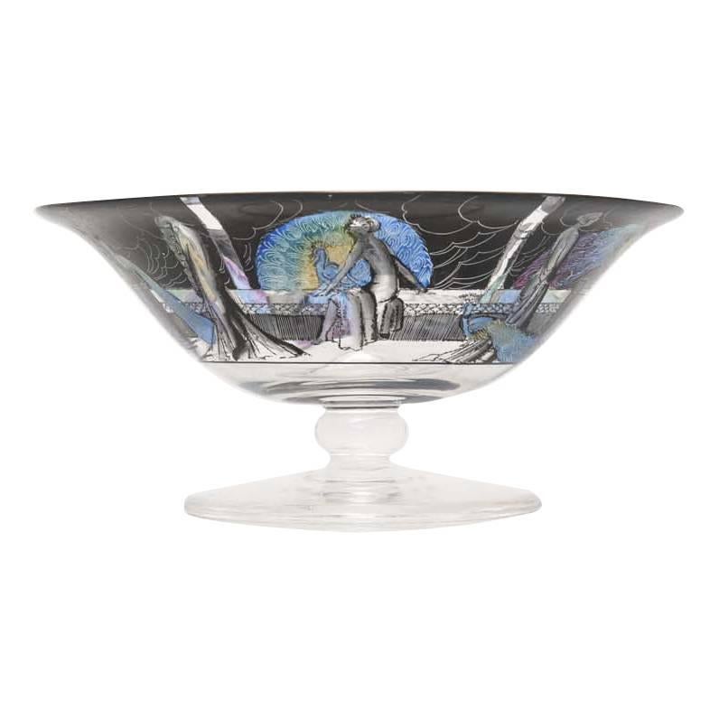 Rare Set of Venetian Art Deco Coupes and Plates For Sale
