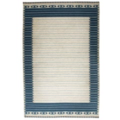 Schwedischer Flachgewebter Vintage-Teppich von Ingrid Dessau