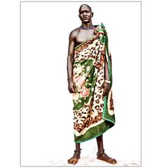 7' Photographic Print of Dinka Tribe Member by Photojournalist Tim Freccia 7