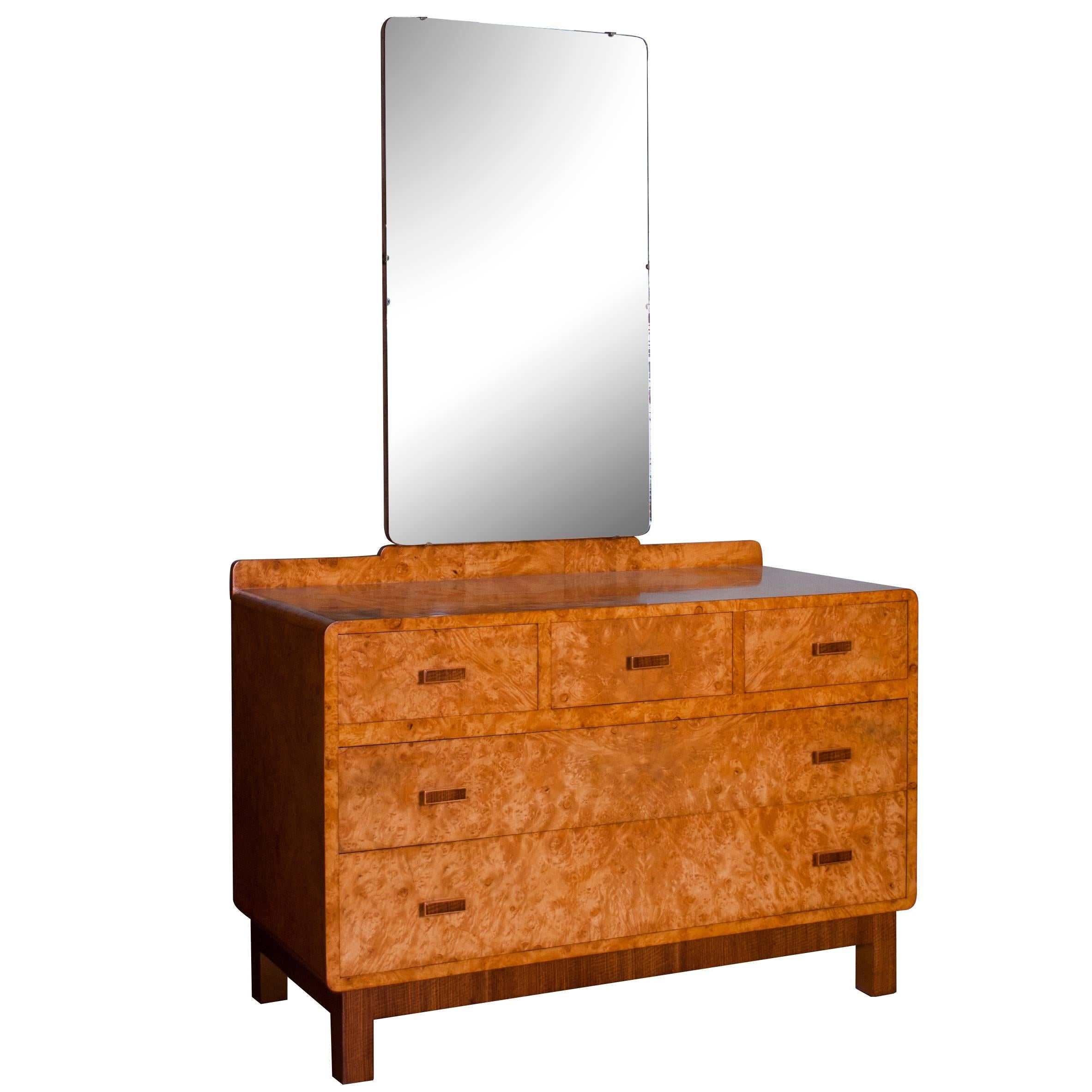 Art Deco Dressing Table in Bird
s-Eye Maple