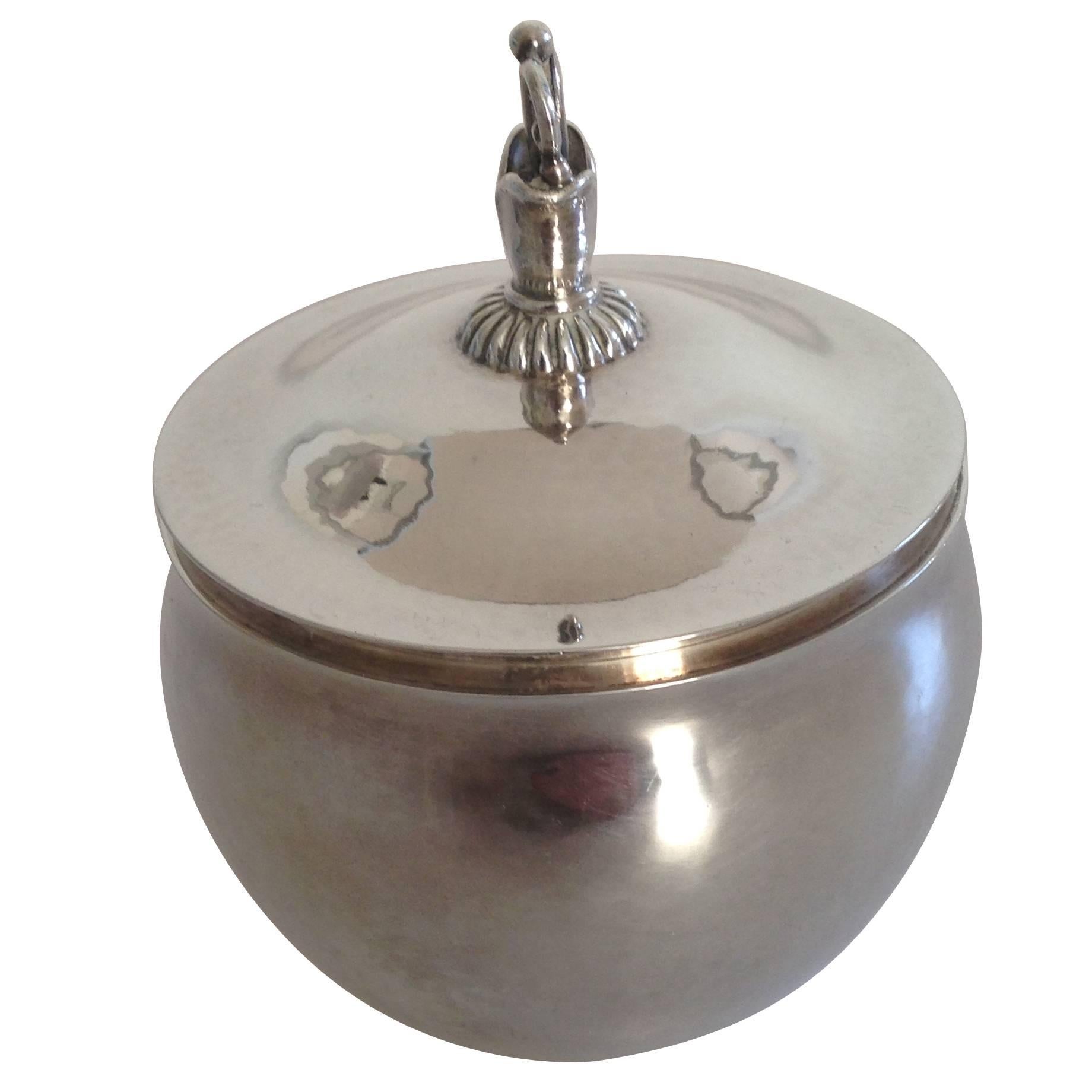 Georg Jensen Sterling Silver Lidded Bowl by Harald Nielsen For Sale