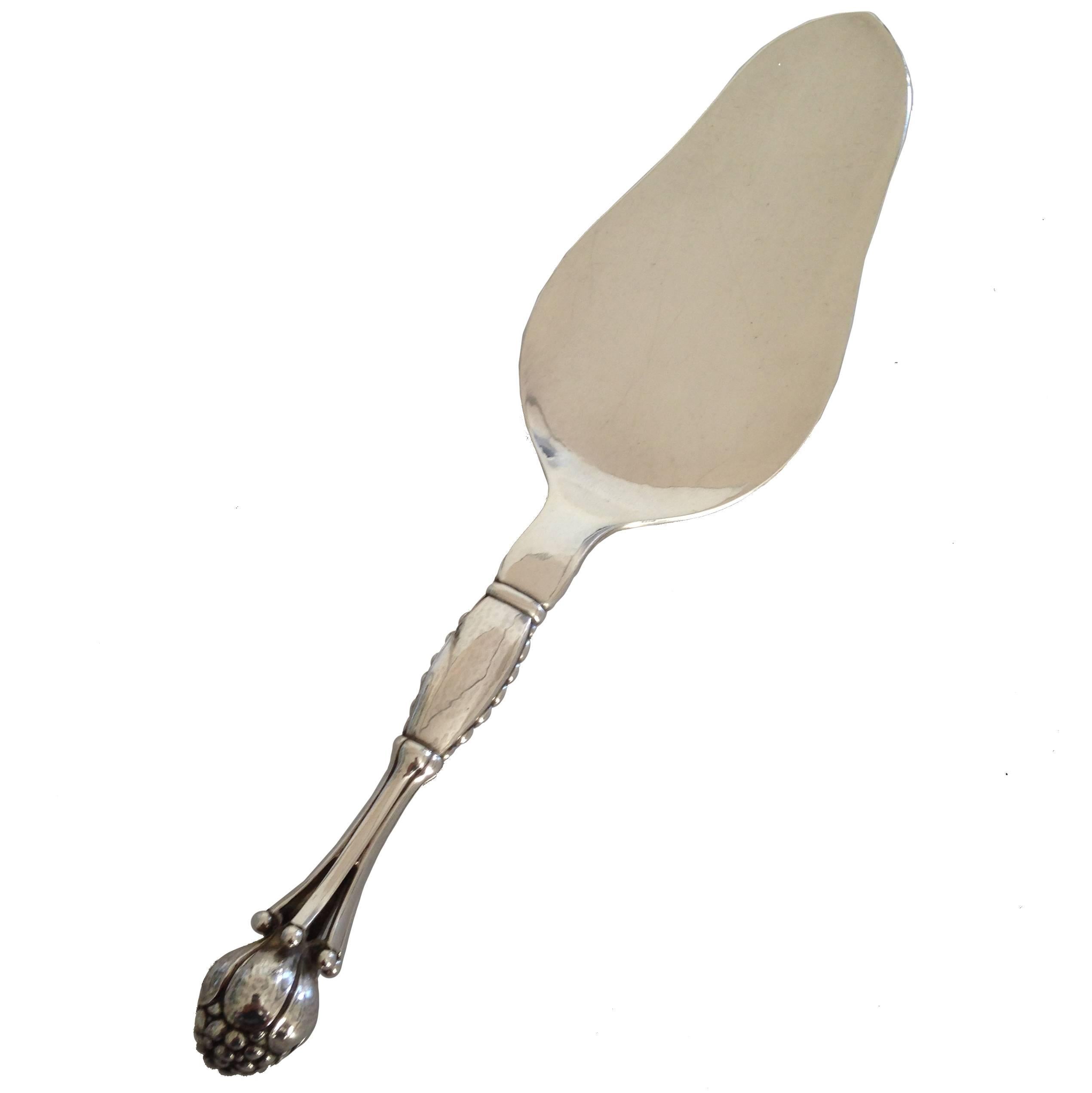 Georg Jensen Sterling Silver And Stainless Steel Nordic Cake Server For