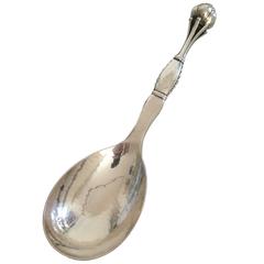 Georg Jensen Sterling Silver Ornamental Serving Spoon
