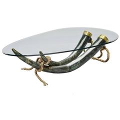 huge bronze and brass elephant tusk coffee tableitalo valenti huge bronze and brass elephant tusk coffee tableitalo valenti