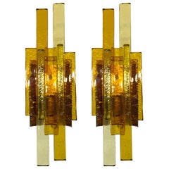 Pair of Glass Wall Sconces by Svend Aage Holm Sorensen