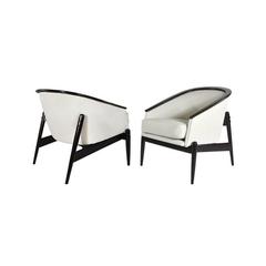 Pair of Danish Modern Floating Lounge Chairs, 1950s