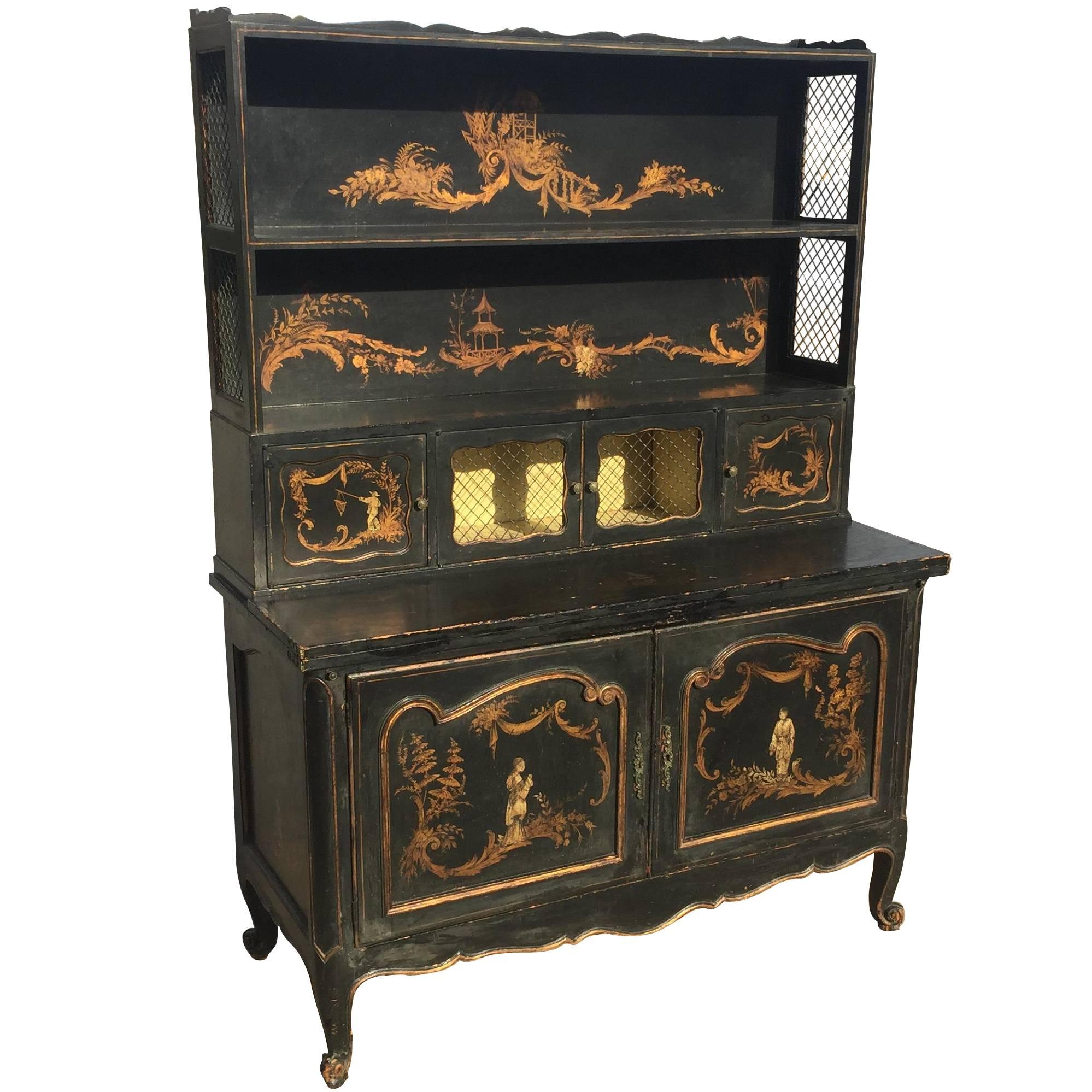 Louis XV Style Chinoiserie Secretary, 1940 In Good Condition In Southampton, NY