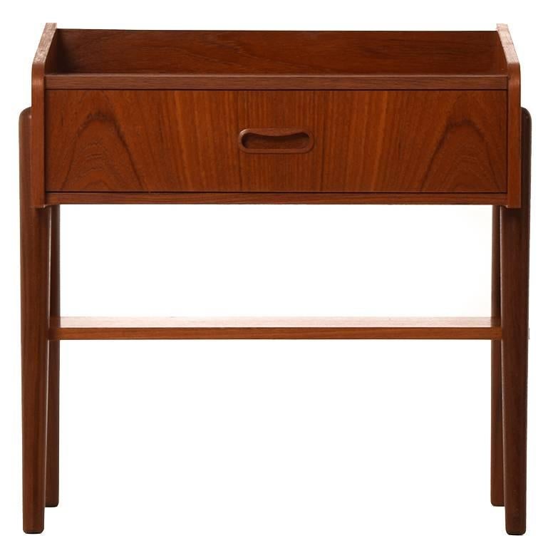 Danish Modern Nightstand with Shelf