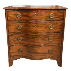 Small Mahogany George III Period Antique Chest of Drawers