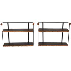 Pair of Wall-Mounted Shelves