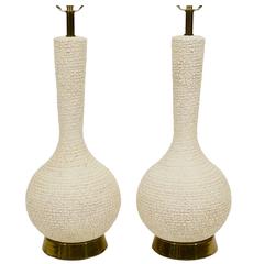Pair of Cream Ceramic Table Lamps