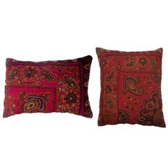 Pair of Hand Embrodery Antique Pillows