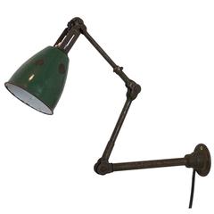 Vintage Wall Mounted 'Machinist' Lamp by the Dugdills Company, circa 1930