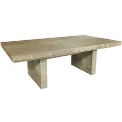 Used Samuel Marx Parchment Clad Dining Table