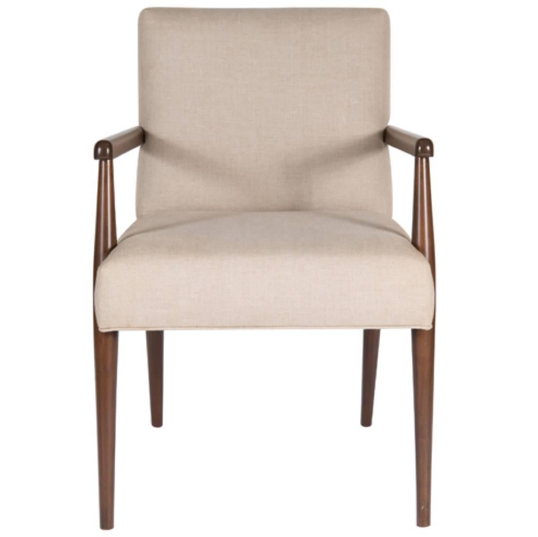Sheppard Dowel Leg Arm Dining Chair For Sale